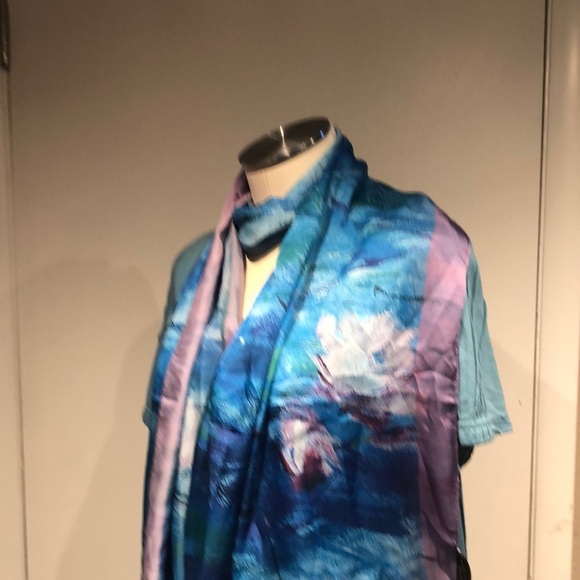 Blue and Purple Women's Scarf - Picture 14 of 16